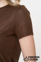 Load image into Gallery viewer, GEISHA T-SHIRT NECK FOIL dark brown
