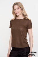 Load image into Gallery viewer, GEISHA T-SHIRT NECK FOIL dark brown
