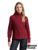 Load image into Gallery viewer, TOM TAILOR KNIT TURTLENECK PULLOVER rumba red melange
