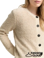 Afbeelding in Gallery-weergave laden, TOM TAILOR KNIT BOUCLE CARDIGAN sand stone beige melange
