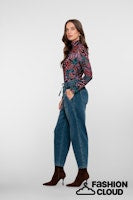 Load image into Gallery viewer, GEISHA JEANS BAGGY + BELT heavy stone wash
