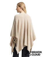 Load image into Gallery viewer, TOM TAILOR KNIT RIB CAPE sand stone beige melange
