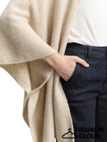 Load image into Gallery viewer, TOM TAILOR KNIT RIB CAPE sand stone beige melange
