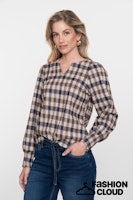 Load image into Gallery viewer, GEISHA TOP brown/gold
