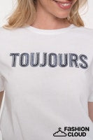 Load image into Gallery viewer, GEISHA T-SHIRT TOUJOURS off white/blue
