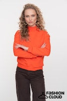 Load image into Gallery viewer, GEISHA SWEATER WITH BUTTONS orange
