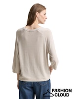 Afbeelding in Gallery-weergave laden, TOM TAILOR T-SHIRT COSY RAGLAN CREW NECK soft taupe melange
