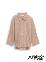 Load image into Gallery viewer, TOM TAILOR BLOUSE WITH SOFT CORDUROY FABRIC soft taupe grey

