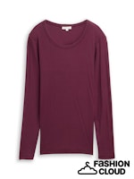 TOM TAILOR LONGSLEEVE CREW NECK bordeaux red
