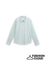 TOM TAILOR DENIM DOT STRUCTURE BLOUSE silver cloud blue