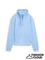 Afbeelding in Gallery-weergave laden, TOM TAILOR SWEATSHIRT SCUBA STAND UP COLLAR light fjord blue
