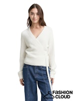 Load image into Gallery viewer, TOM TAILOR DENIM KNIT HAIRY WRAP CARDIGAN marble beige melange
