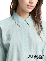 Afbeelding in Gallery-weergave laden, TOM TAILOR DENIM DOT STRUCTURE BLOUSE silver cloud blue
