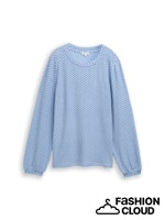 Load image into Gallery viewer, TOM TAILOR T-SHIRT COSY CREW NECK blue graphical minimal
