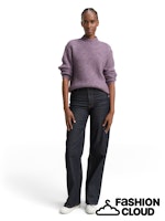 Load image into Gallery viewer, TOM TAILOR DENIM KNIT HAIRY MOCK-NECK PULLOVER dark lavender melange
