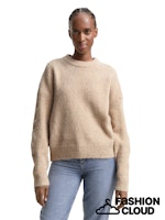 Load image into Gallery viewer, TOM TAILOR DENIM KNIT HAIRY CREW-NECK PULLOVER cosy beige melange
