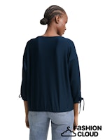 Load image into Gallery viewer, TOM TAILOR DENIM STRUCTURED STRIPE T-SHIRT dark sea petrol
