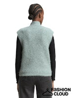 Load image into Gallery viewer, TOM TAILOR DENIM KNIT HAIRY ZIP VEST silver cloud blue
