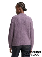Load image into Gallery viewer, TOM TAILOR DENIM KNIT HAIRY MOCK-NECK PULLOVER dark lavender melange
