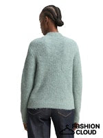 Load image into Gallery viewer, TOM TAILOR DENIM KNIT HAIRY MOCK-NECK PULLOVER silver cloud blue melange

