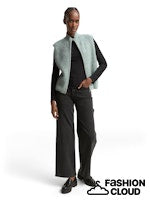 Load image into Gallery viewer, TOM TAILOR DENIM KNIT HAIRY ZIP VEST silver cloud blue
