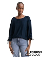 Load image into Gallery viewer, TOM TAILOR DENIM STRUCTURED STRIPE T-SHIRT dark sea petrol
