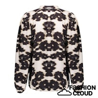 Afbeelding in Gallery-weergave laden, GEISHA BLOUSE FLOWERS wool white/black

