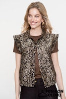 Load image into Gallery viewer, GEISHA T-SHIRT NECK FOIL dark brown
