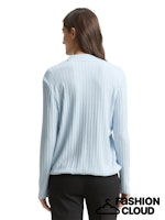 Load image into Gallery viewer, TOM TAILOR T-SHIRT V-NECK COSY RIB light fjord blue
