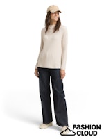 Load image into Gallery viewer, TOM TAILOR T-SHIRT COSY WIDE RIB MOCK NECK sand stone beige melange
