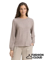 Load image into Gallery viewer, TOM TAILOR T-SHIRT COSY CREW NECK brown graphical minimal
