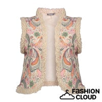 GEISHA GILET beige/soft pink