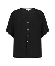 Load image into Gallery viewer, TRAMONTANA V-NECK BLOUSE black
