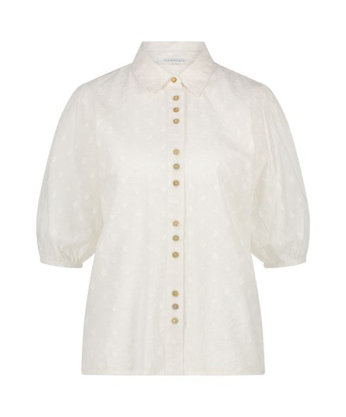 TRAMONTANA PUFF SLEEVED BLOUSE off white