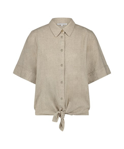 TRAMONTANA KNOT DETAILED BLOUSE sand melange