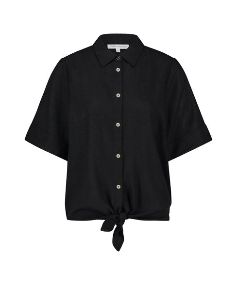 TRAMONTANA KNOT DETAILED BLOUSE black