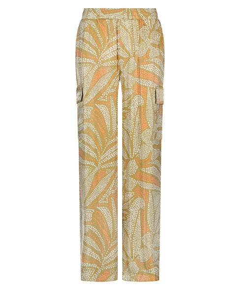 TRAMONTANA TROUSERS SUMMER SAFARI print bronze