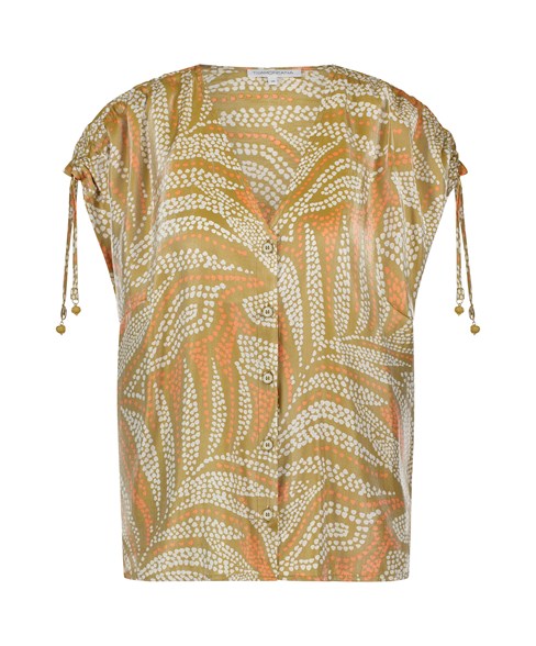 TRAMONTANA BLOUSE SUMMER SAFARI print bronze