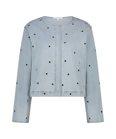 TRAMONTANA EYELET JACKET light bleu denim