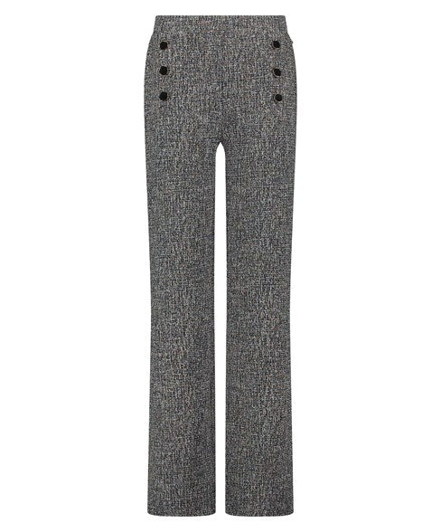 TRAMONTANA TROUSERS STRETCH TWEED black