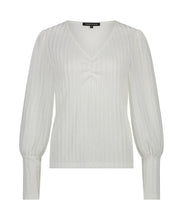 Load image into Gallery viewer, TRAMONTANA TOP STRUCTURE V-NECK off white
