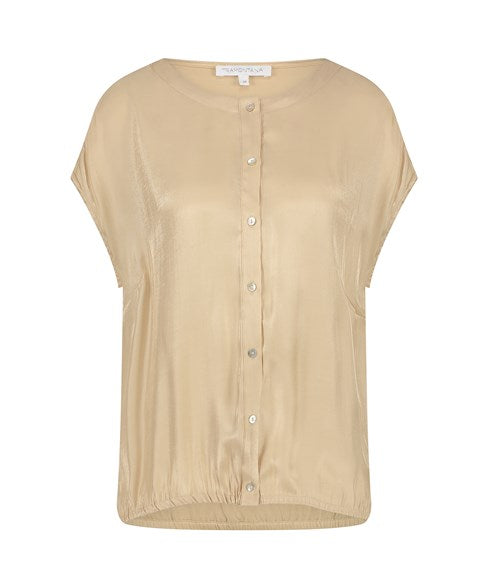 TRAMONTANA SLEEVELESSSHIMMER BLOUSE sand