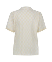 Afbeelding in Gallery-weergave laden, TRAMONTANA CHECKED EMBROIDERY BLOUSE off-white
