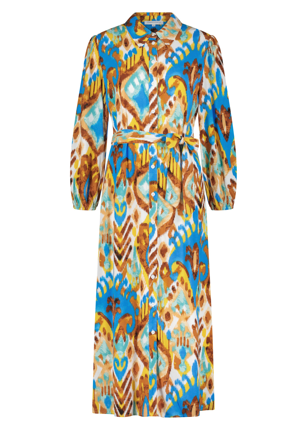 TRAMONTANA DRESS SPRING IKAT print whites