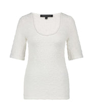 Load image into Gallery viewer, TRAMONTANA TOP STRUCTURE SCOOP NECK off white
