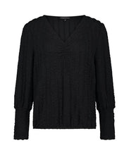 Afbeelding in Gallery-weergave laden, TRAMONTANA TOP STRUCTURE V-NECK black
