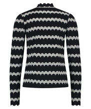 Load image into Gallery viewer, TRAMONTANA SHIRT STRIPED LACE black
