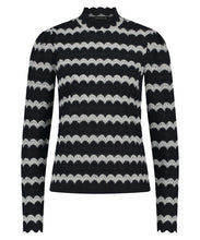 Load image into Gallery viewer, TRAMONTANA SHIRT STRIPED LACE black
