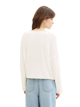 Load image into Gallery viewer, TOM TAILOR DENIM TAPE YARN PULLOVER off white
