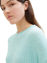 Load image into Gallery viewer, TOM TAILOR DENIM TAPE YARN PULLOVER pastel turquoise
